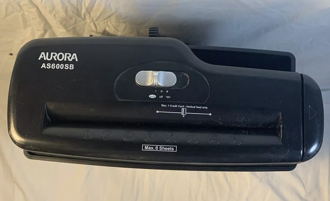Paper Shredder Aurora AS600SB With Bin TESTED, FREE SHIPPING-image