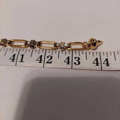 Gold Silver Link Metal Belt 2 Tone Adjustable design Length  display picture 3