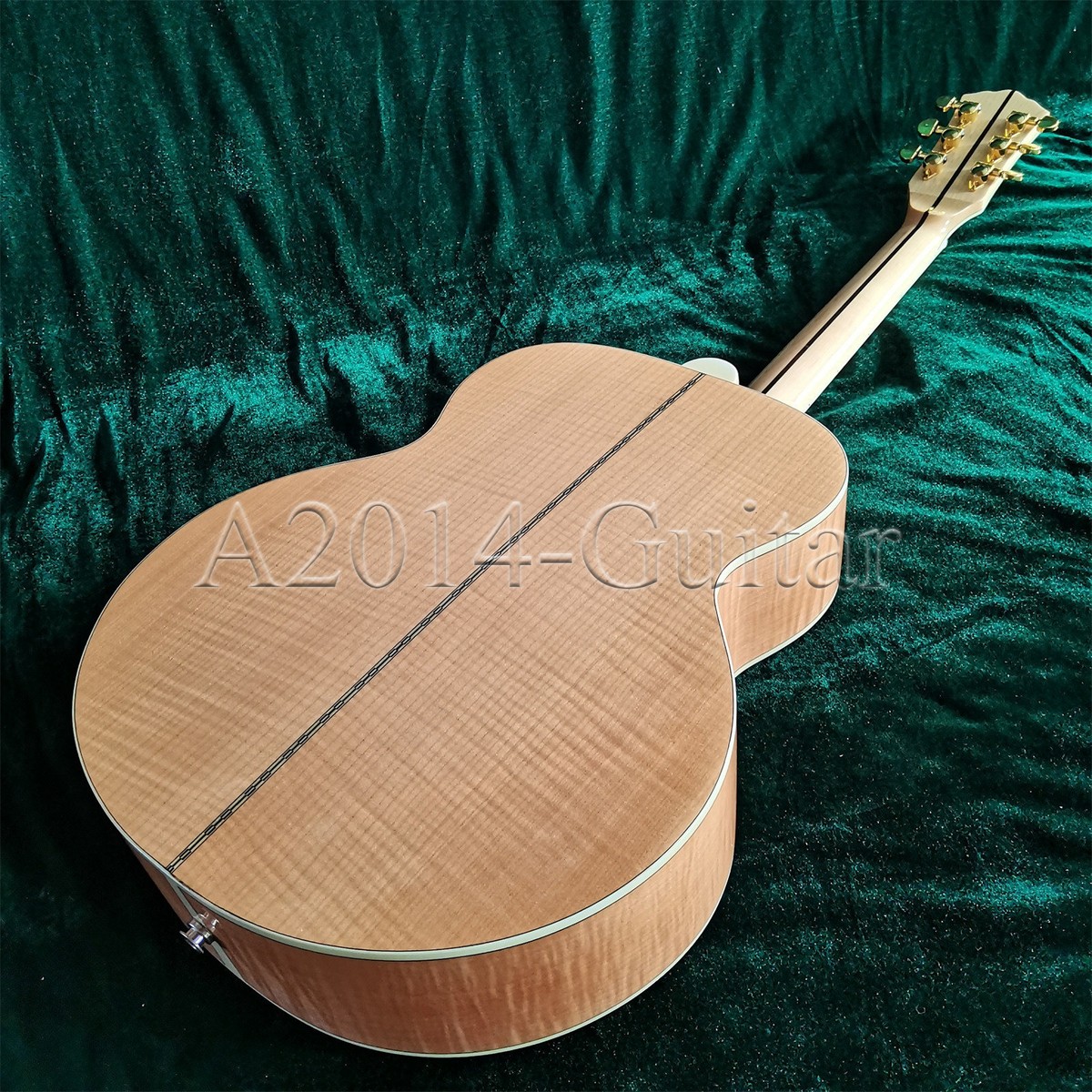 38 Inch Acoustic Electric Guitar Solid Spruce Top Maple Neck