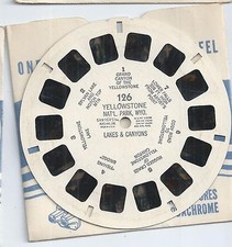 126 Yellowstone Nat'l Park Wyo Lakes  Canyons View-master Reel No Copyright