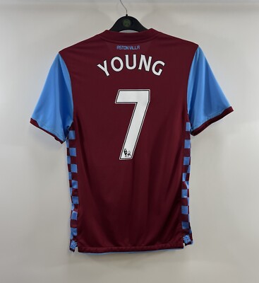 Aston Villa Young 7 Home Football Shirt 2010/11 Adults Small Nike