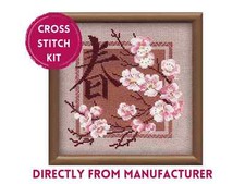 RIOLIS Counted Cross Stitch Kit 812 Spring- Pink Sakura Blooms- Oriental