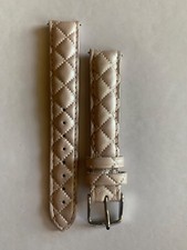 Michele 16mm Genuine Quilted Light Pink Leather Watch Strap MS16AA370748