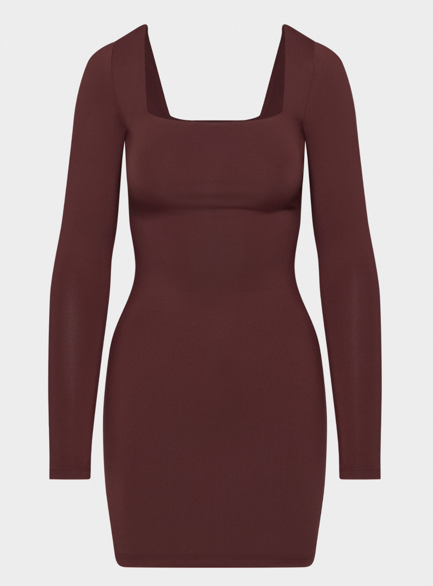 burgundy dress aritzia Aritzia Ten Audience Satin Maxi Halter Maroon Dress by Aritzia