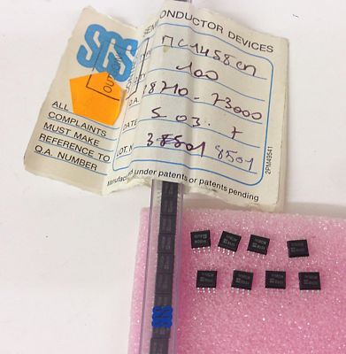 15 Stück/ 15 pieces  MC1458CM  DUAL OPERATIONAL AMPLIFIER OP200  LM1458 NEW ~