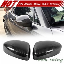16-26 Fit For Mazda Mx-5 Miata Roadster Outside Mirror Cover Trim Carbon Fiber