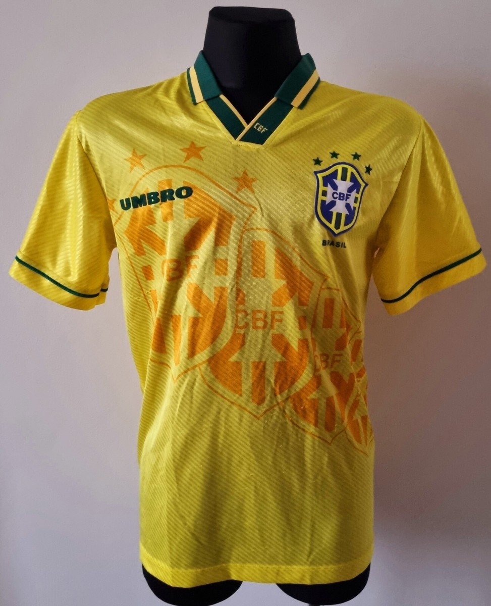 1990s Vintage UMBRO×Brazil Game Shirt Vintage Brazil Football Home Shirt 1993-1994 (L) Umbro