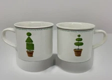 2 Studio Nova Chateau Garden (Y 2274) Square Triangle Circle Planter Mugs 2-3/4”