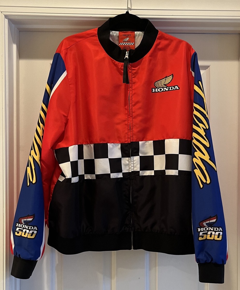 Forever 21 Honda 500 Honda Racing Windbreaker Full Zip Forever 21 Honda 500 Honda Racing Windbreaker Full Zip