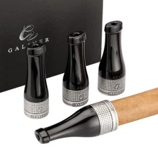 Galiner Fine 4 Sizes Per Set Gray Fine Pure Copper Resin Cigar Pipe Holder Gift