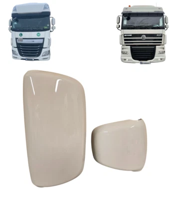 Grand et petit cache rétroviseur Daf 95xf 105xf 106xf - Blanc - LH - RH - Photo 1/4