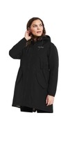 Didriksons Womans Black Marta-lisa Parka Size 36 Bnwt