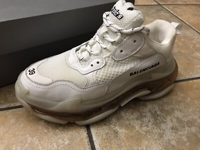 Balenciaga Triple S 39 White - Nice Shape! WITH BOX | eBay Balenciaga Triple S 39 White - Nice Shape! WITH BOX | eBay