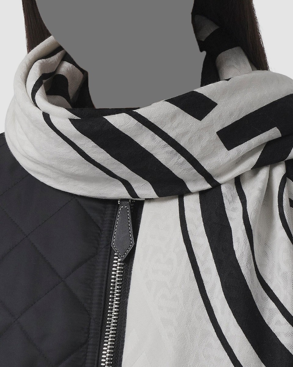 スカーフ Burberry Embroidered Wool Blend Foulard Embroidered wool blend foulard BURBERRY (8078782)