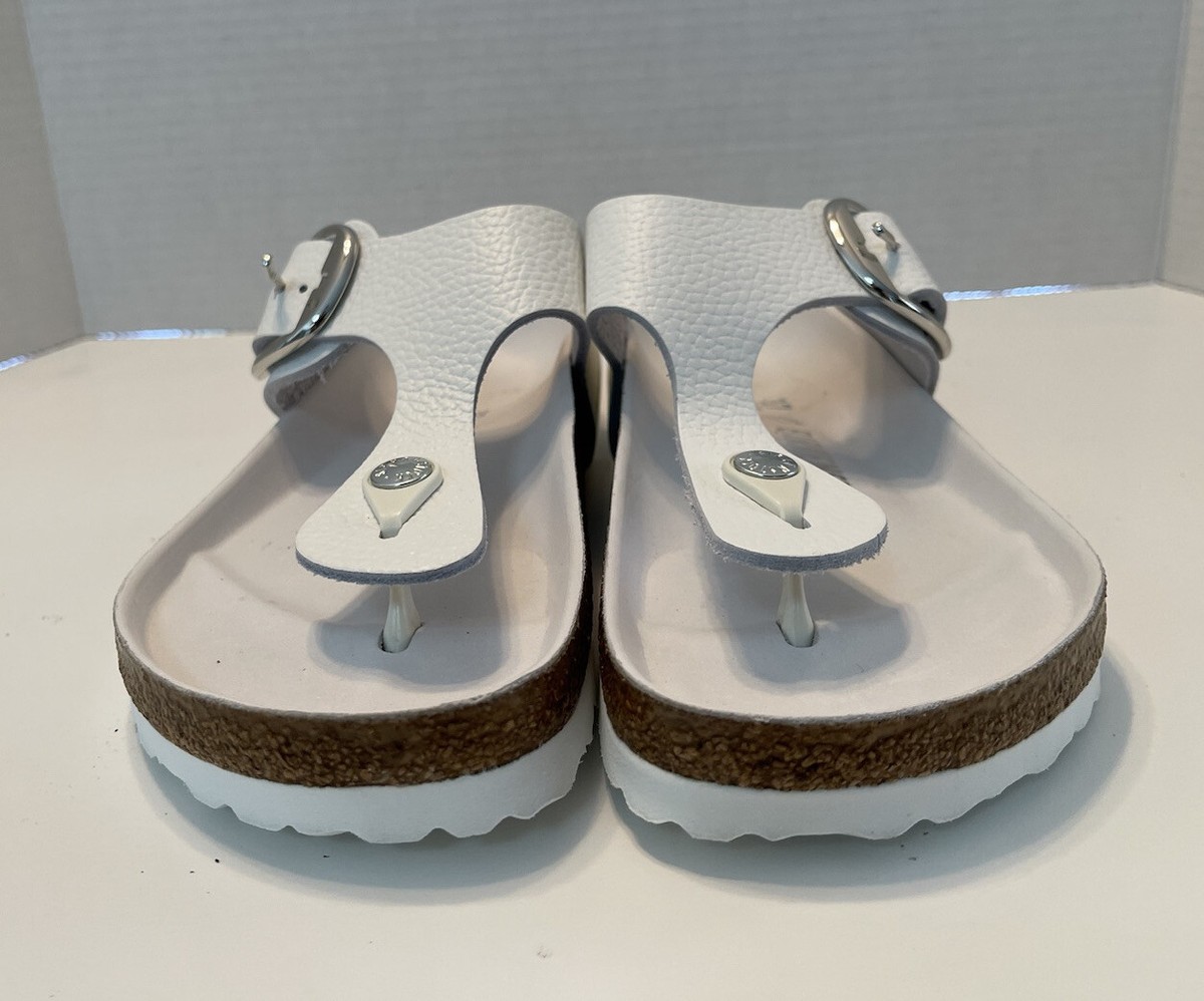 BIRKENSTOCK GIZEH BIG BUCKLE SLIDE SANDALS WOMEN BIRKENSTOCK Gizeh Canvas Buckle Strap Slide Sandals 6 US 37 EU White NWT main image 0