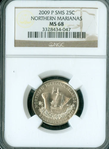 2009 P NORTHERN MARIANAS QUARTER NGC MS68 SMS *