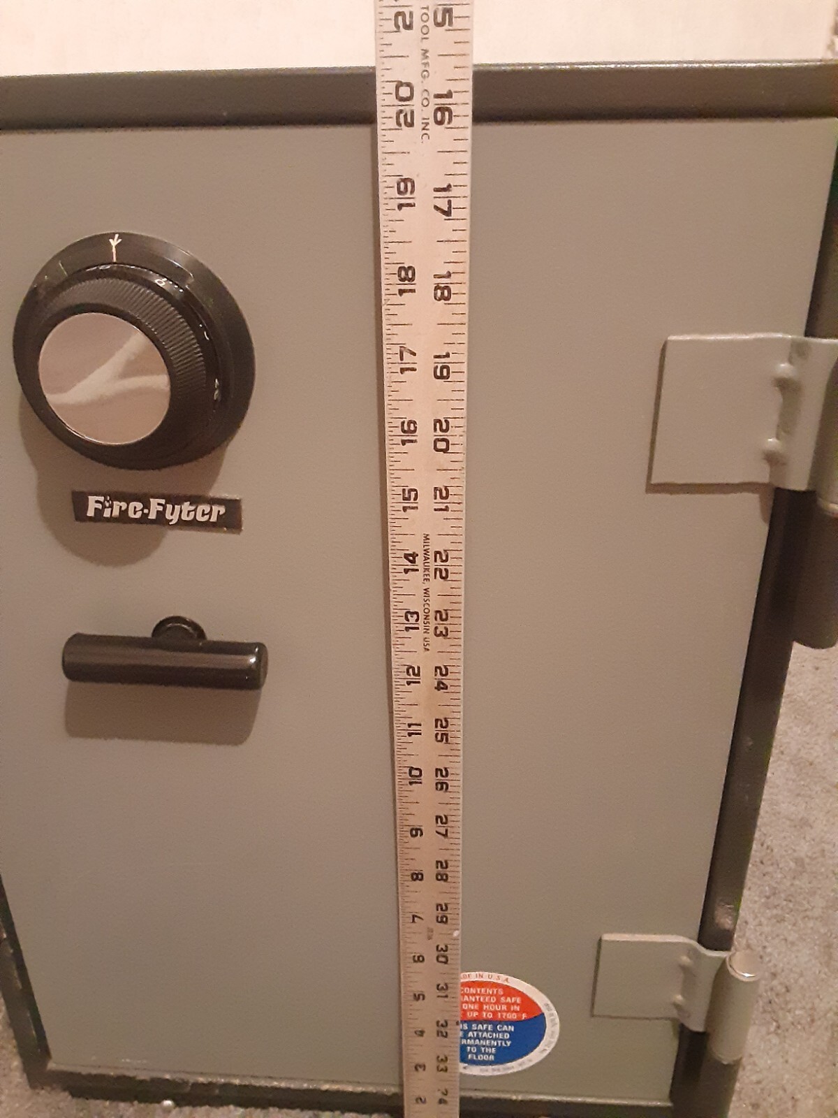 FireFyter Combination Safe Manual Lock 20"×17"×14" Local Pickup Only