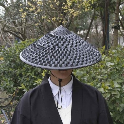 Bamboo Samurai Hat Handmade Pineapple Cone Hat Dress up  display picture 1