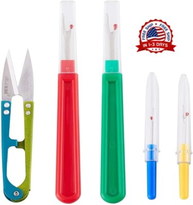 5 Pieces Colorful Seam Ripper Assortment Thread Remover Kit 2 Big and 2 Small US