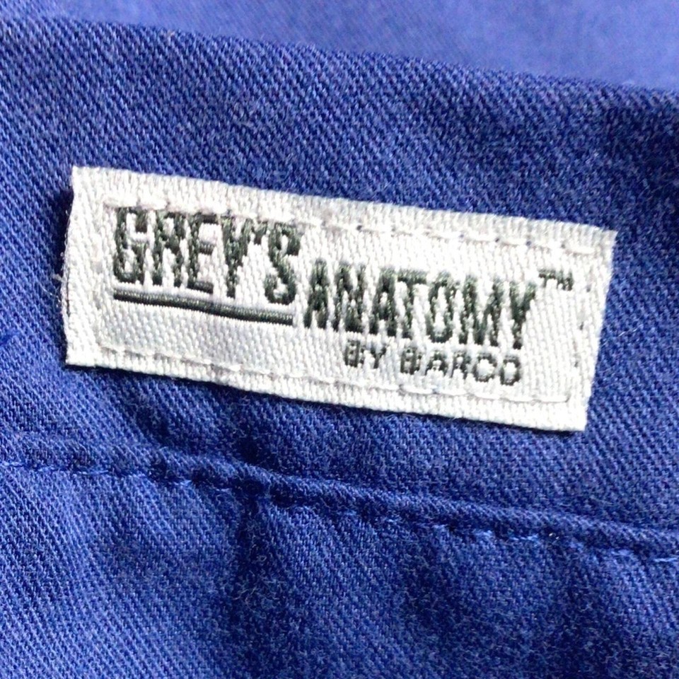 Official Greys Anatomy nurse scrub uniform navy blue XL eBay