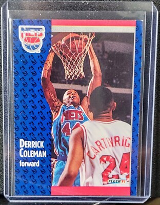 1991 Fleer Derrick Coleman Rookie Season #130 New Jersey Nets | eBay
