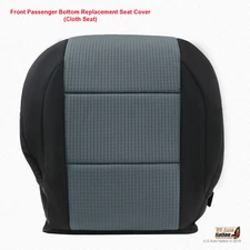 Fits 2005 - 2007 Nissan Titan Front Passenger Bottom Black/Gray Cloth Seat Cover