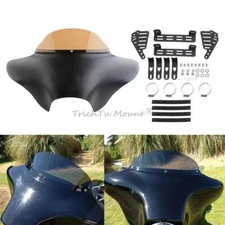 For Harley Softail Road King Batwing Fairing Windshield Hardware Kit Matte Black