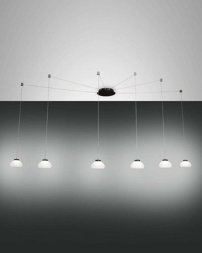 Lampadario a sospensione moderno led a 6 luci bianco soggiorno cucina FB-0109 - Picture 3 of 4