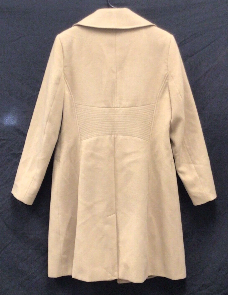Tommy Hilfiger Women s L Large Single Breasted Camel Walker Coat Jacket Tan