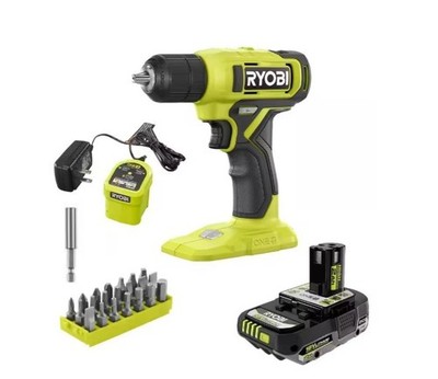 RYOBI ONE+ 18V Cordless 3/8 in. Drill/Driver Kit with (1) 2.0 Ah Battery Charger