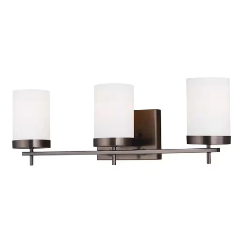 Zire 24 in. W 3-Light Brushed Oil Rubbed Bronze Bathroom Vanity Light - Picture 4 of 6