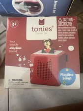 Tonies Toniebox Red Audio Starter Set Playtime Songs and Story Time Teller NIB