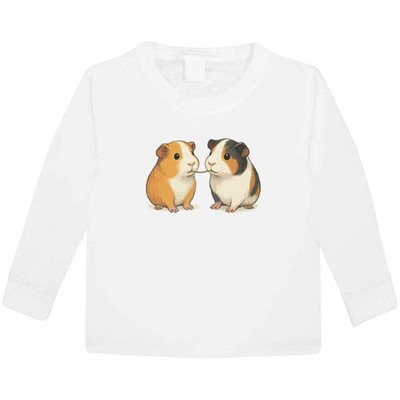 Kinder / Kinder Langarm-T-Shirts Baumwolle ''Meerschweinchen fressen'' (KL055691)