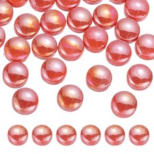 12mm Glass Mosaic Tile, 300g Glass Mosaic Tile Bulk, Iridescent Orange Red