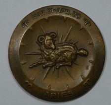 Aries Mar 21-apr 20 Zodiac Astrology Medal