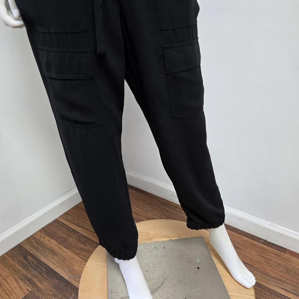 Mono CAbi Caper Talla M Negro Sin Mangas Cinturón 1/2 Cremallera Una Pieza #5944 Foto 4 de 4