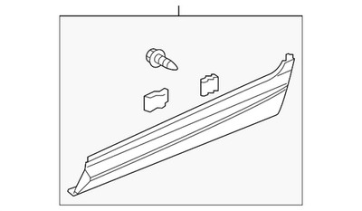 Genuine Honda Garnish Assembly R Rear Door (Lower) 75313-TG7-A02