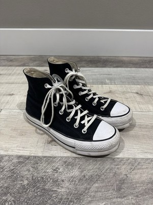 Converse Chuck Taylor All Star High Top Black Canvas Sneakers Women s 8.5