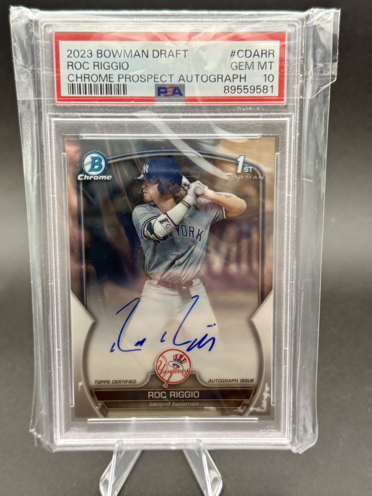 2023 Bowman Draft Roc Riggio 1st Auto 1st PSA 10 Rookie RC Rookie
