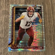 2025 Topps Chrome Luke McCaffrey Pulsar Refractor #298 Washington Commanders