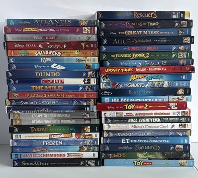 Mixed Lot Kids/Family Movies DVDs & Blu-ray Discs Disney/Pixar DreamWorks