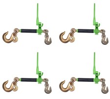 4pk Hiviz Green Folding Handle Ratchet Load Chain Binder Wgrab Hook Slip Hook 4pk Hiviz Green Folding Handle Ratchet Load Chain Binder Wgrab Hook Slip Hook