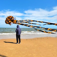 Octopus Kites with Long Tails kite, for Beach Trip Family Games Easy Flyer