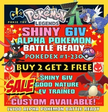 POKEMON LEGENDS ZA✨SHINY ALPHA POKEMON 6IV EV✨BUY 2 GET 2 FREE✨CUSTOM POKEMON