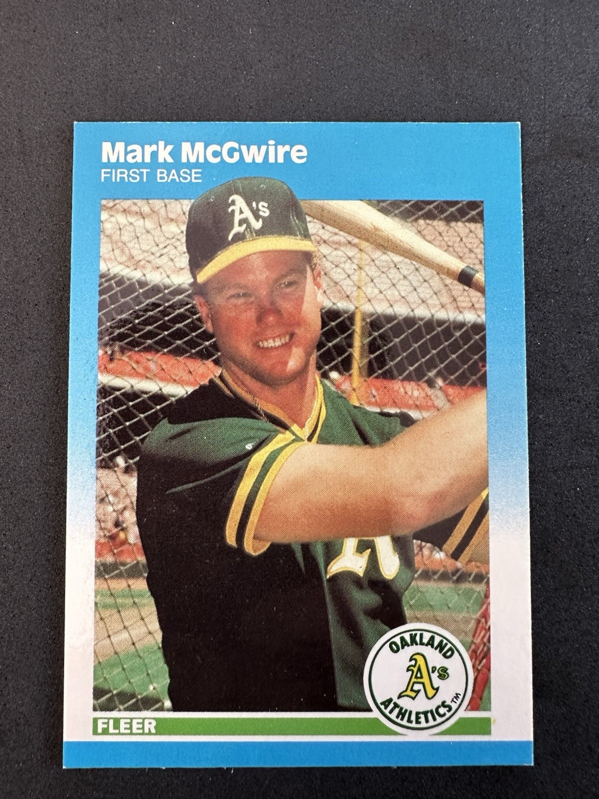 1987 Fleer Update GLOSSY Mark McGwire Rookie #U-49