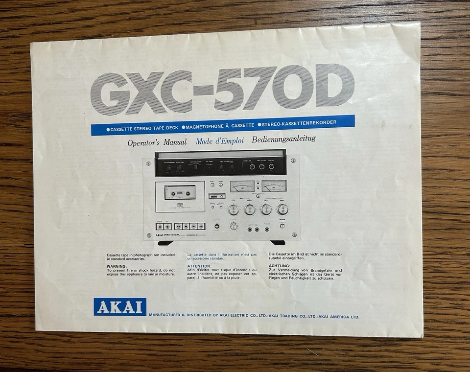 Pletina Cassette Vintage Akai GXC-570D - Imagen 2 de 2