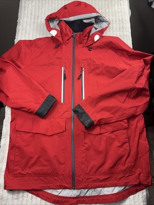 Alaskan Hardgear Duluth Trading Men M Stormwall Rain Coat Wading Jacket Red NWOT