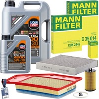 Mann INSPEKTIONSPAKET+6L Liqui Moly 5W30 ÖL Passend FüR Opel Insignia B 1.6