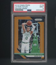 Panini Prizm 2018-19 Jayson Tatum Orange Prizm #118 PSA 9 /49 Boston Celtics