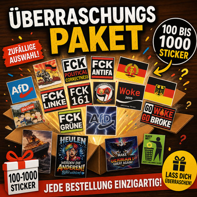 Sticker Überraschungspaket für echte Patrioten - (100 - 1000 Stück)